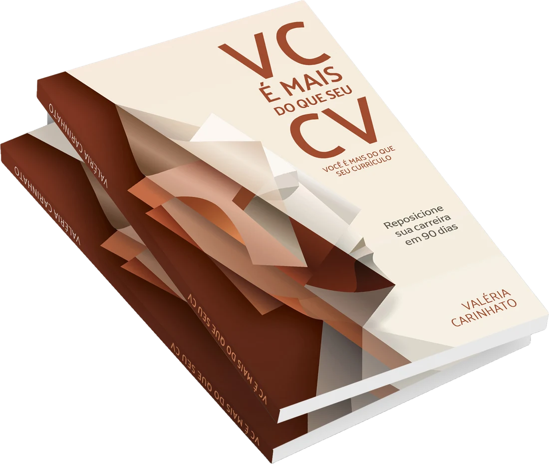Dois exemplares do livro VC é mais do que seu CV empilhados